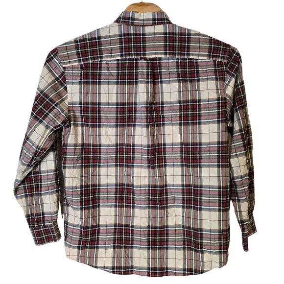 Orvis Button‎ Down Shirt Size Large Men's Long Sleeve Brown White Plaid - Picture 3 of 5